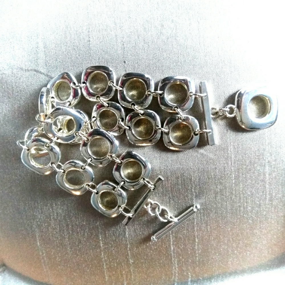 Statement Silver Bracelet - image 4